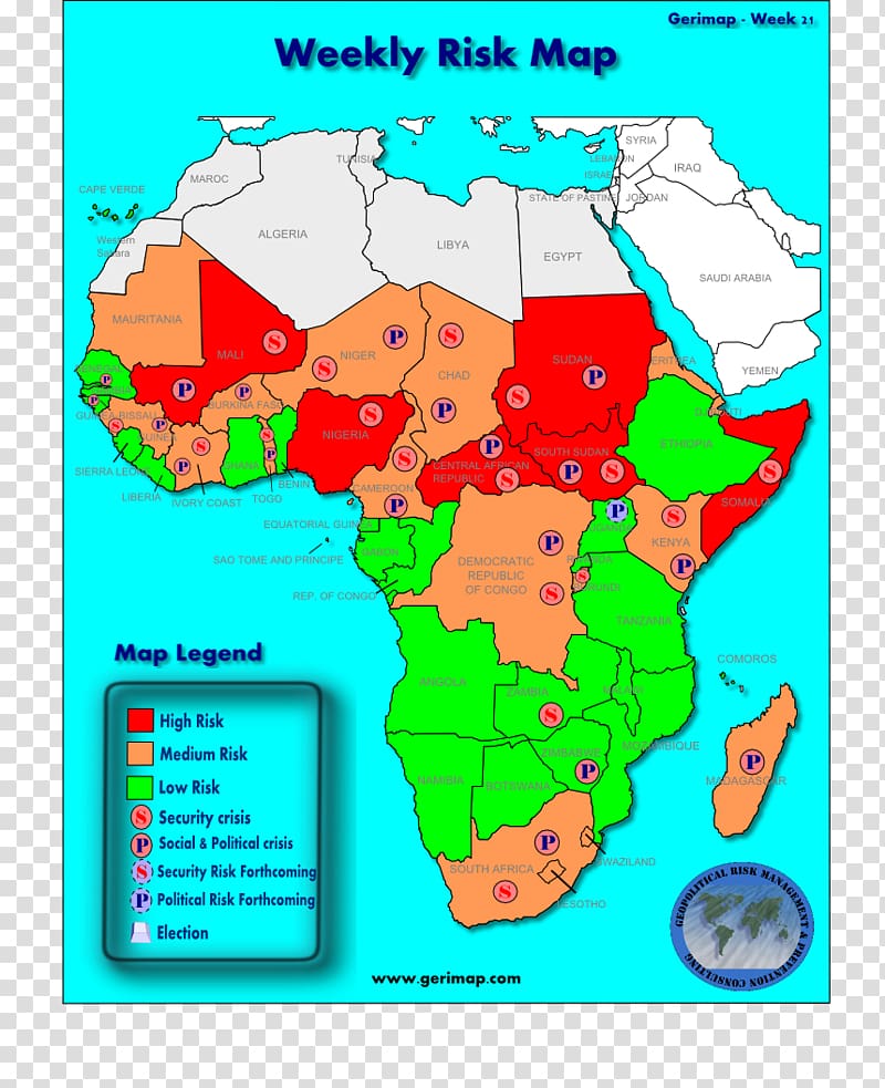 Risk Map Sub-Saharan Africa Cartoon, Nigeria map transparent background PNG clipart