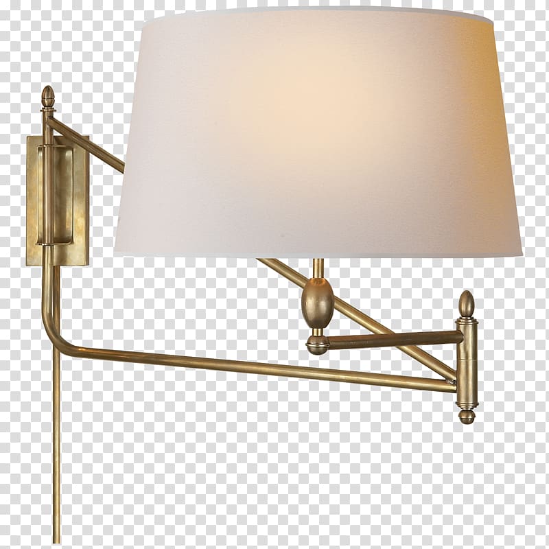 Light fixture Sconce Electric light Lighting, bedroom swing arm sconces transparent background PNG clipart