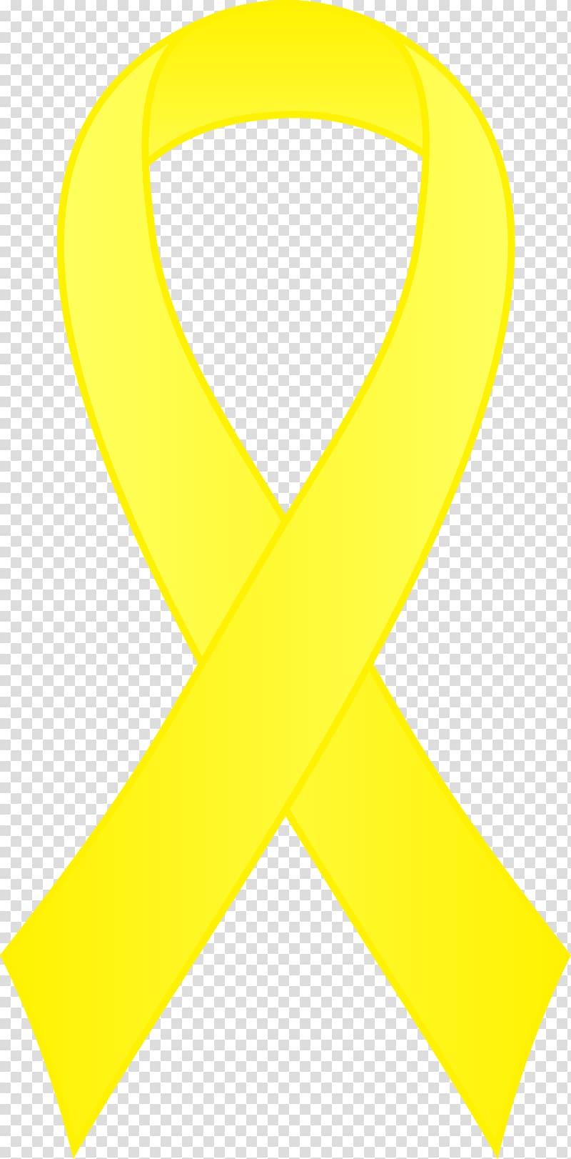 Awareness ribbon Yellow ribbon , Loop Ribbon transparent background PNG clipart
