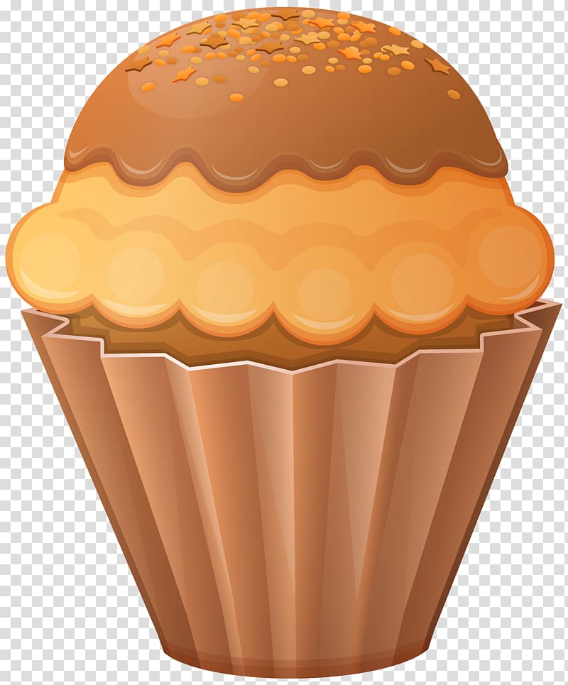 chocolate cupcake art, Ice cream Cupcake Muffin Madeleine , Brown Cupcake transparent background PNG clipart