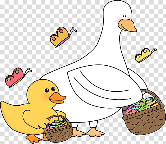 Easter Bunny Baby Ducks Goose Baby Duckling, Easter Goose transparent background PNG clipart
