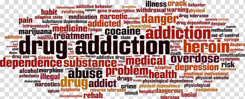 Substance dependence Addiction Drug Substance abuse Word, drug addict transparent background PNG clipart