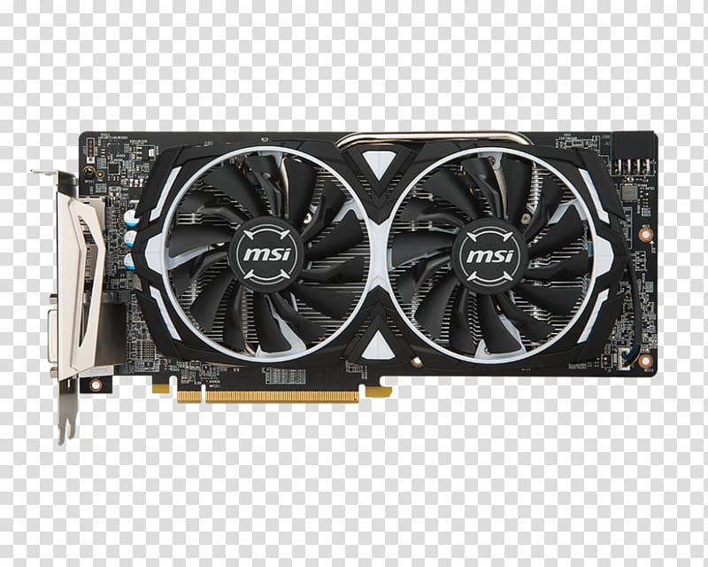 Graphics Cards & Video Adapters AMD Radeon RX 580 AMD Radeon 500 series PCI Express, Computer transparent background PNG clipart