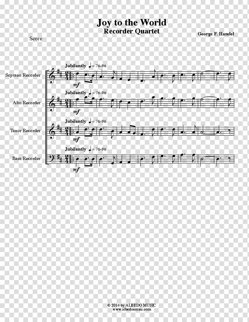 Sheet Music Recorder Joy to the World Song, sheet music transparent background PNG clipart