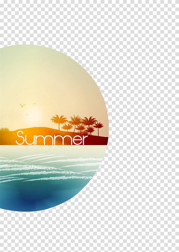 Icon, Great summer sunshine island waterfront romantic aesthetic landscape album cover transparent background PNG clipart
