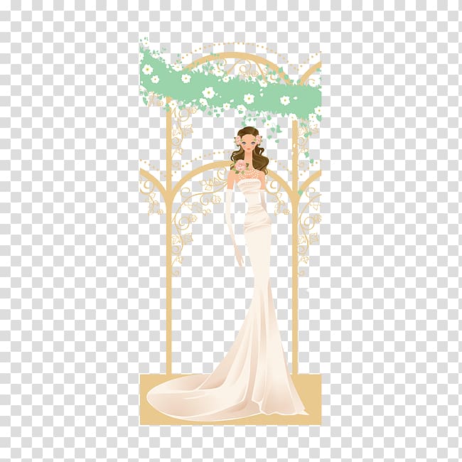 Bride Contemporary Western wedding dress, wedding transparent background PNG clipart