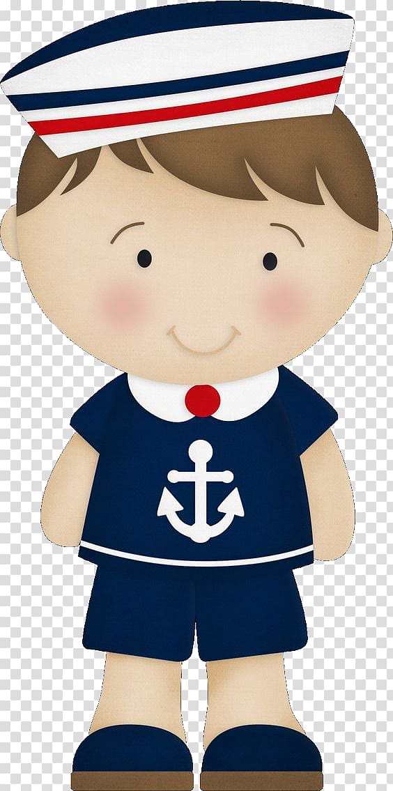 cartoon boy wearing a sailor suit transparent background PNG clipart