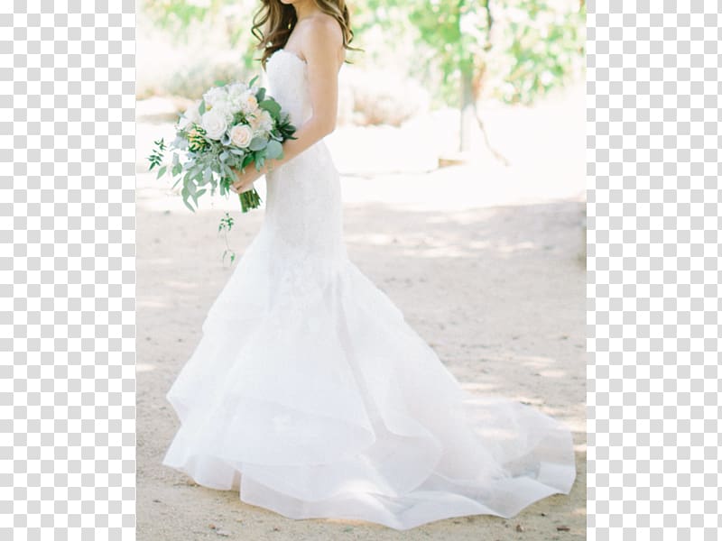 Wedding dress Bride Ivory, blush floral transparent background PNG clipart