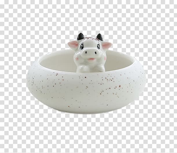 Ceramic Soap dish Flowerpot, Taurus cute ceramic pots transparent background PNG clipart