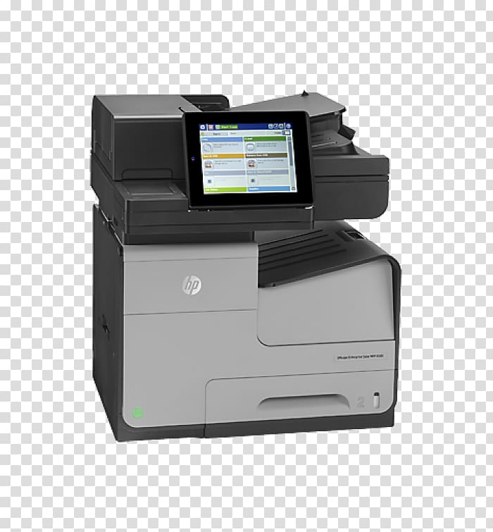 Hewlett-Packard B5L06A HP Officejet Enterprise X585z Colour MFP Inkjet Printer HP Inc. HP Officejet Enterprise Color Flow X585z Multi-function printer Printing, multifunction dvd recorder transparent background PNG clipart