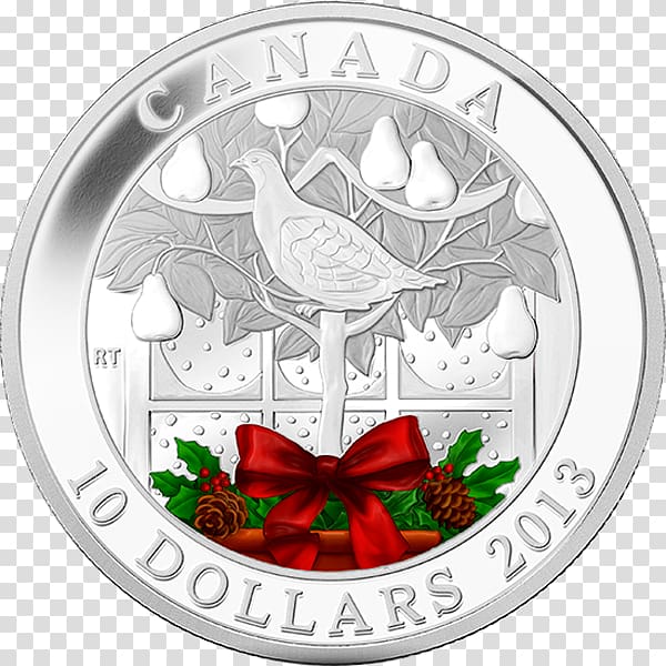 Silver coin Royal Canadian Mint Dollar coin, silver coin transparent background PNG clipart