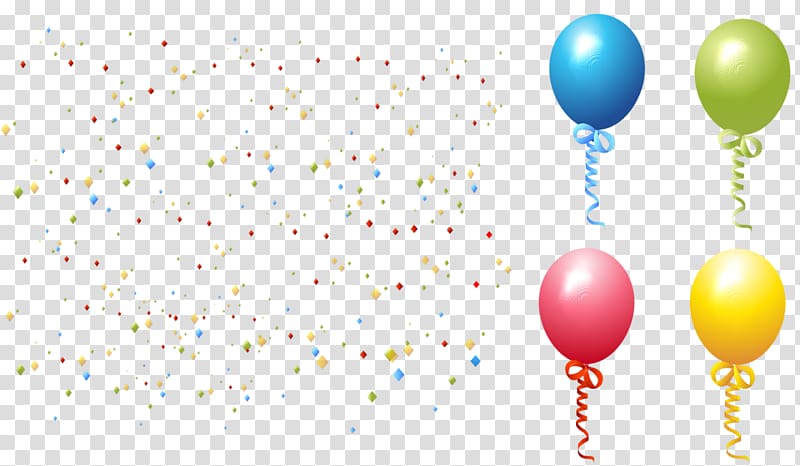 Paper Confetti Toy balloon, happiness transparent background PNG clipart