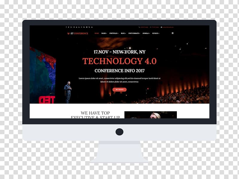 Responsive web design Web template system WordPress, conference transparent background PNG clipart
