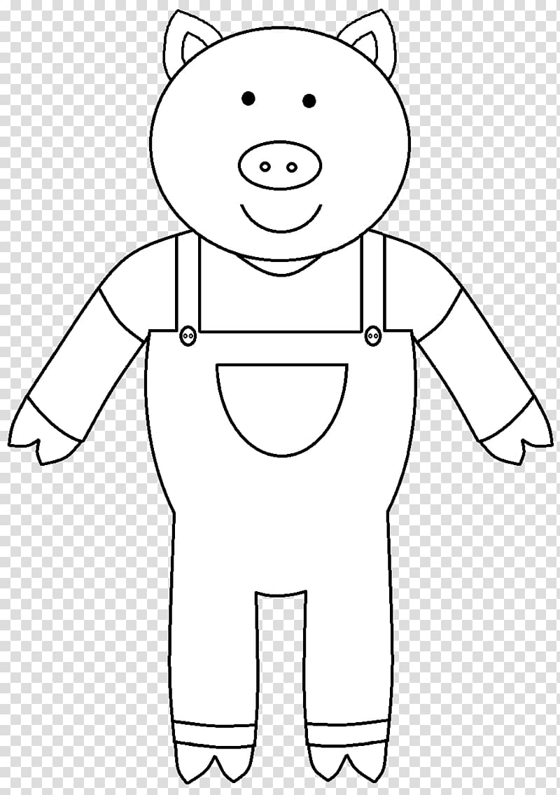 The Three Little Pigs Coloring book Domestic pig Child, three little pigs transparent background PNG clipart