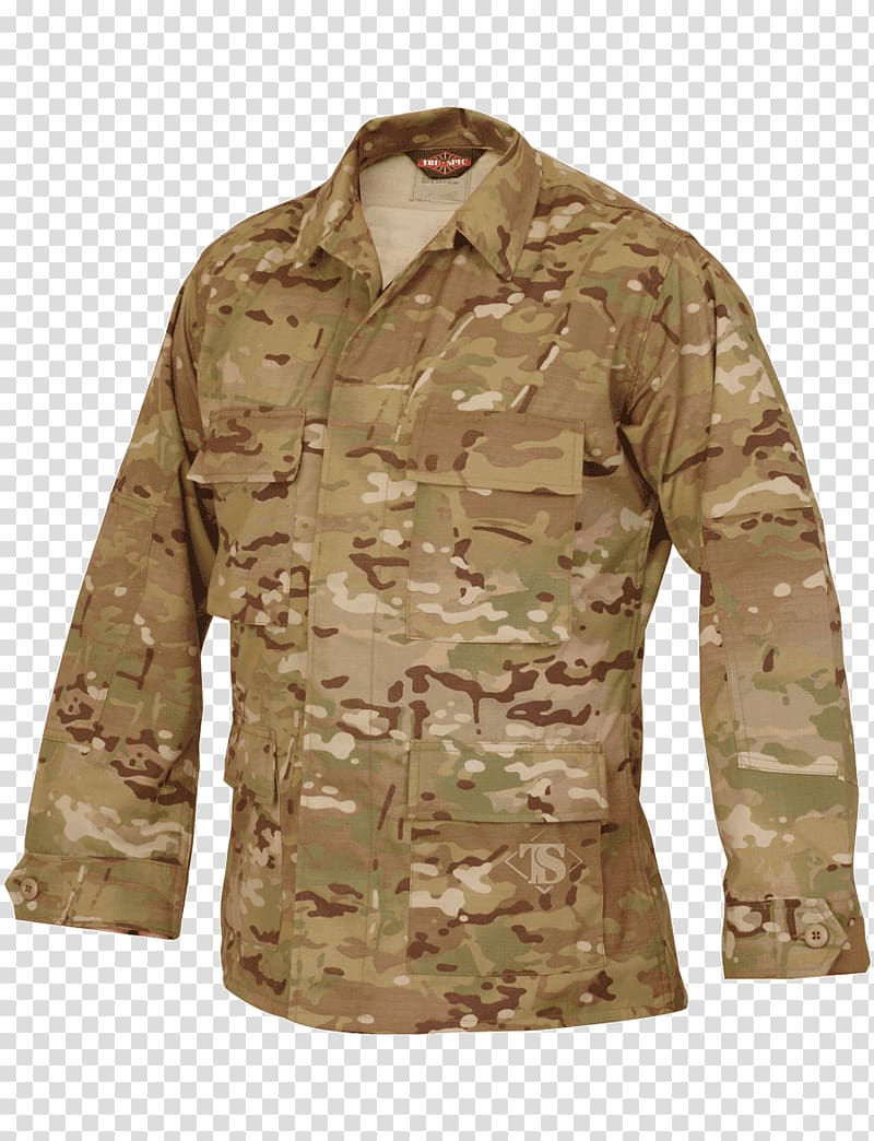 TRU-SPEC Battle Dress Uniform MultiCam Army Combat Uniform, woodland transparent background PNG clipart