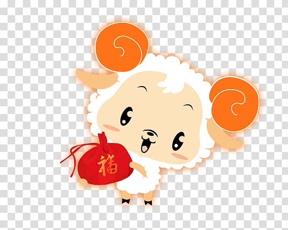 u7f8a Cartoon, Lamb and each child transparent background PNG clipart
