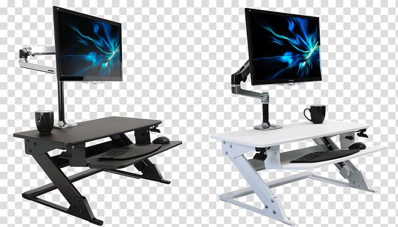Standing desk Treadmill desk Sit-stand desk, desk surface transparent background PNG clipart