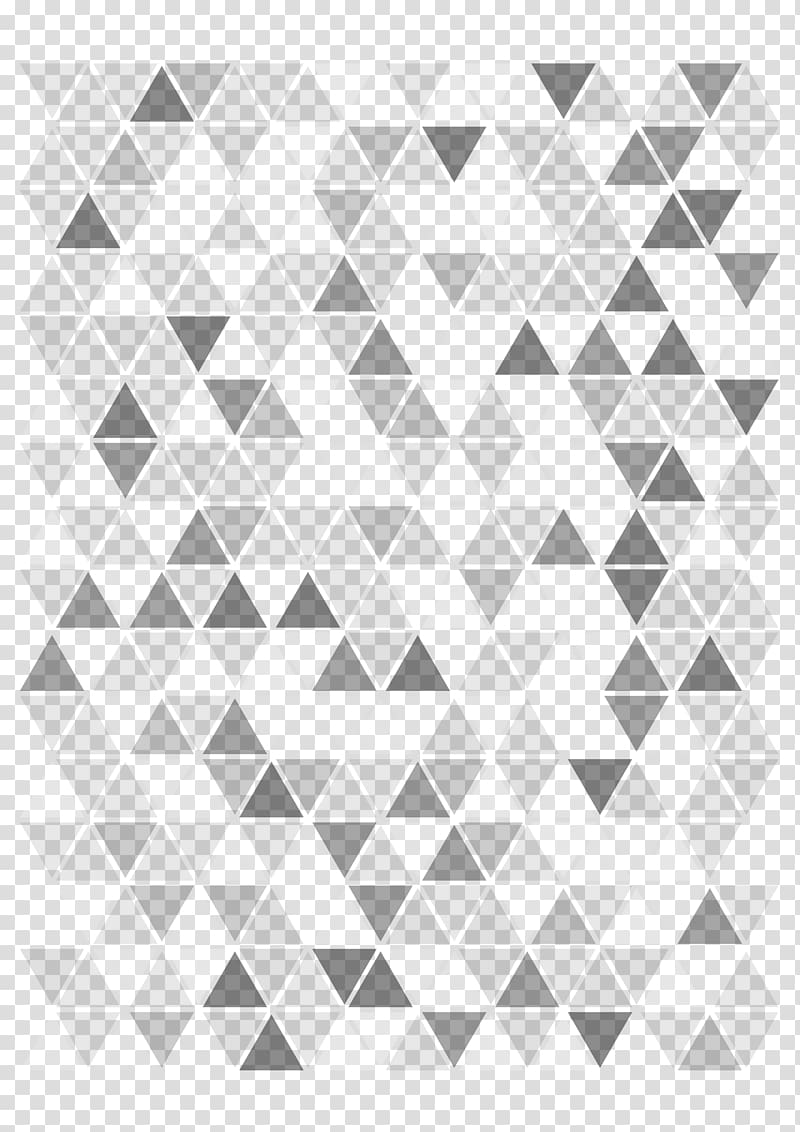 , Triangular shape background shading, black and white abstract transparent background PNG clipart