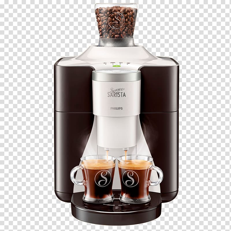 Coffeemaker Espresso Senseo Single-serve coffee container, shading beans transparent background PNG clipart