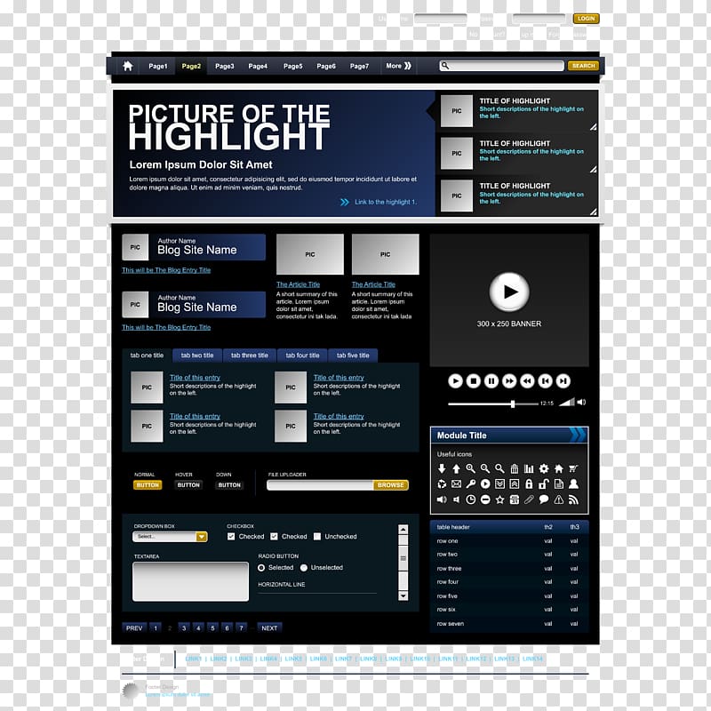 Web design Web template Web page, Black exquisite web design transparent background PNG clipart