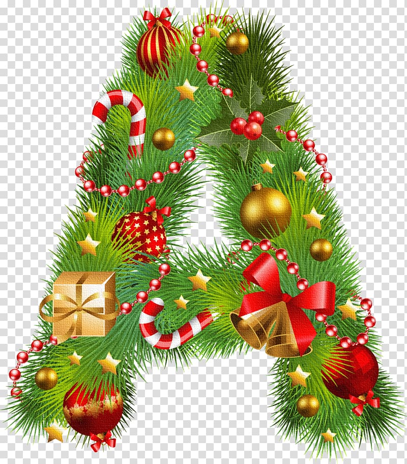Christmas tree Christmas ornament Letter, 4 years transparent background PNG clipart