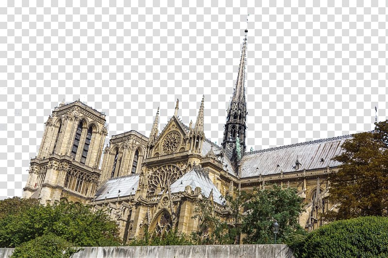 Notre-Dame de Paris Pont Notre-Dame Free Shop Cathedral, France Notre Dame Cathedral view transparent background PNG clipart