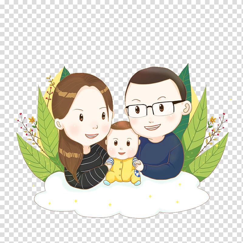 Family Cartoon, Happy family transparent background PNG clipart