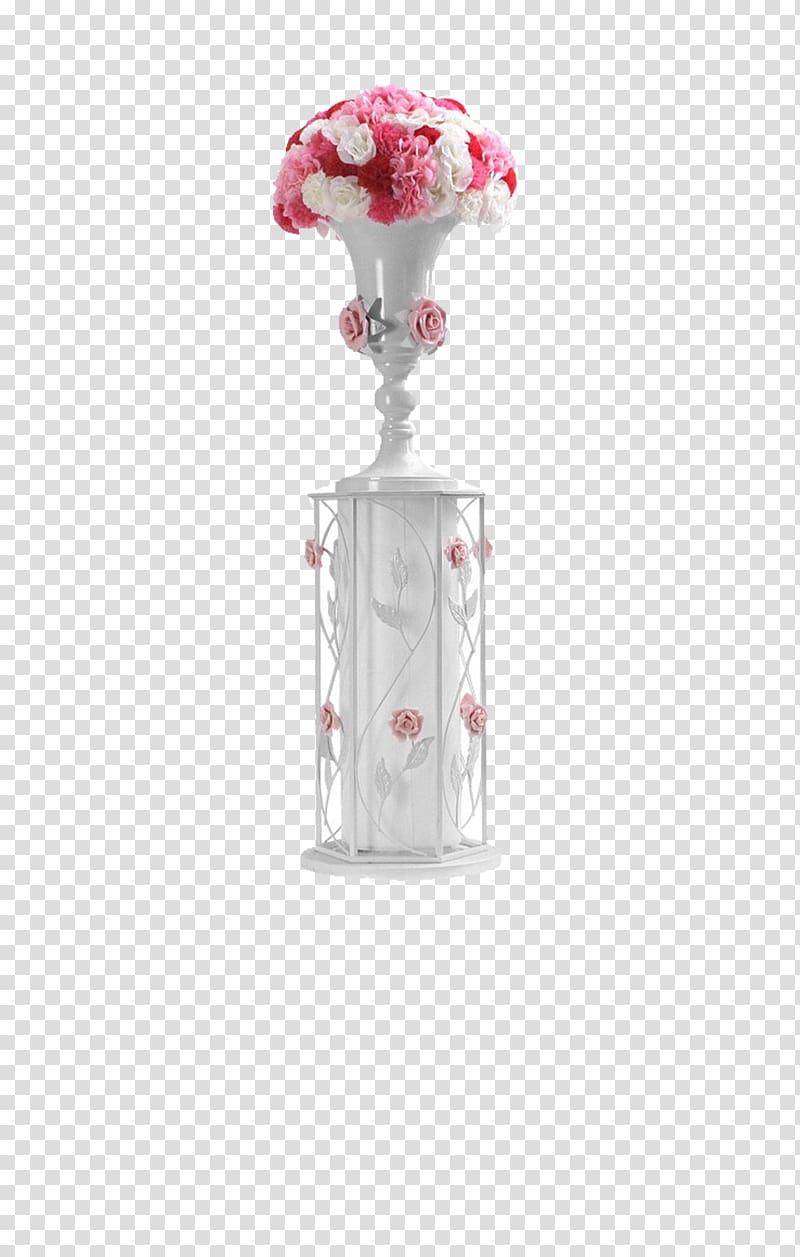 white ceramic flower vase, Wedding Flower Data, Wedding, COLUMN transparent background PNG clipart