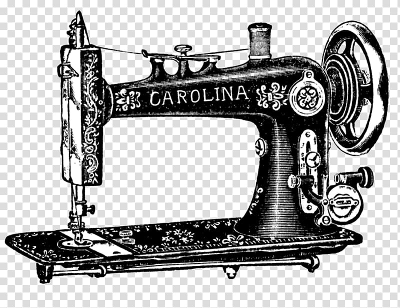 black Carolina sewing machine, Sewing Machines Treadle , sewing needle transparent background PNG clipart