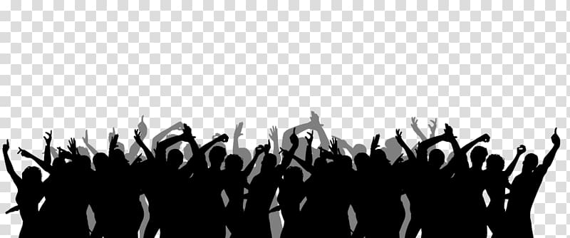 Crowd Silhouette, audience silhouette transparent background PNG clipart