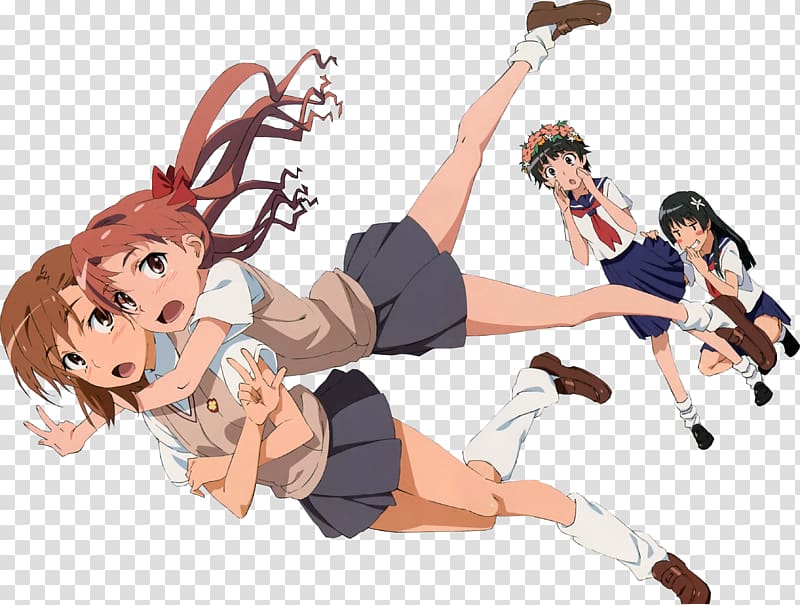 Mikoto Misaka Kuroko Shirai Kazari Uiharu Ruiko Saten A Certain Scientific Railgun, others transparent background PNG clipart