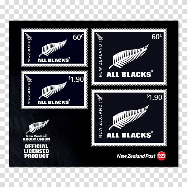 New Zealand national rugby union team Label Postage Stamps, cancelled stamp transparent background PNG clipart
