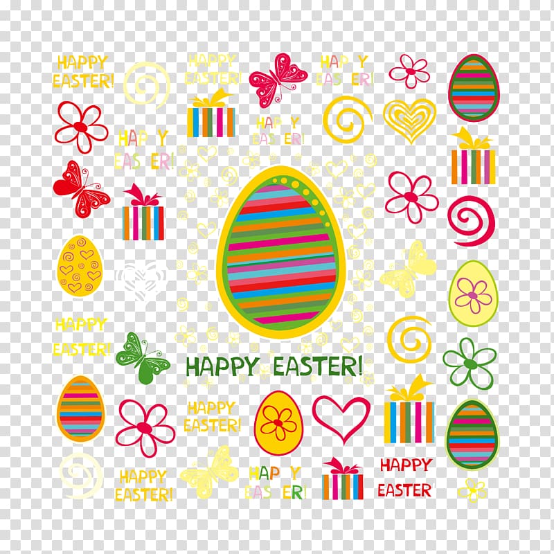 Easter egg , Easter eggs with ribbons transparent background PNG clipart