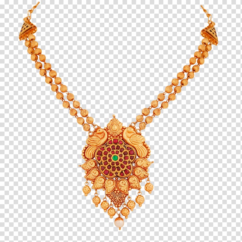 Earring Lalithaa Jewellery Necklace Jewelry design, necklace transparent background PNG clipart