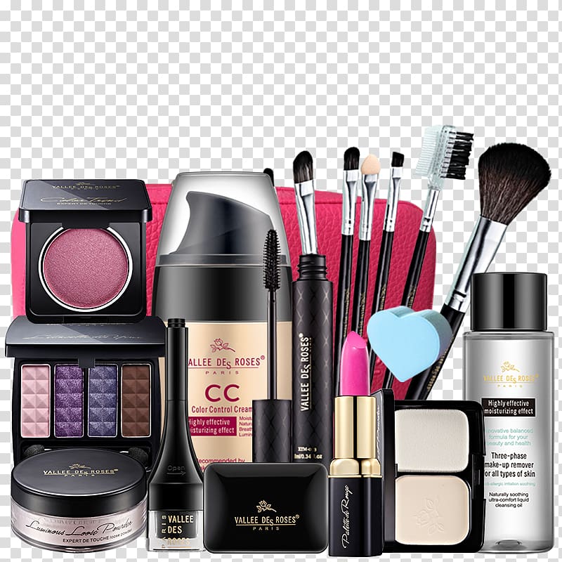 Cosmetics Make-up Face powder, Makeup set transparent background PNG clipart