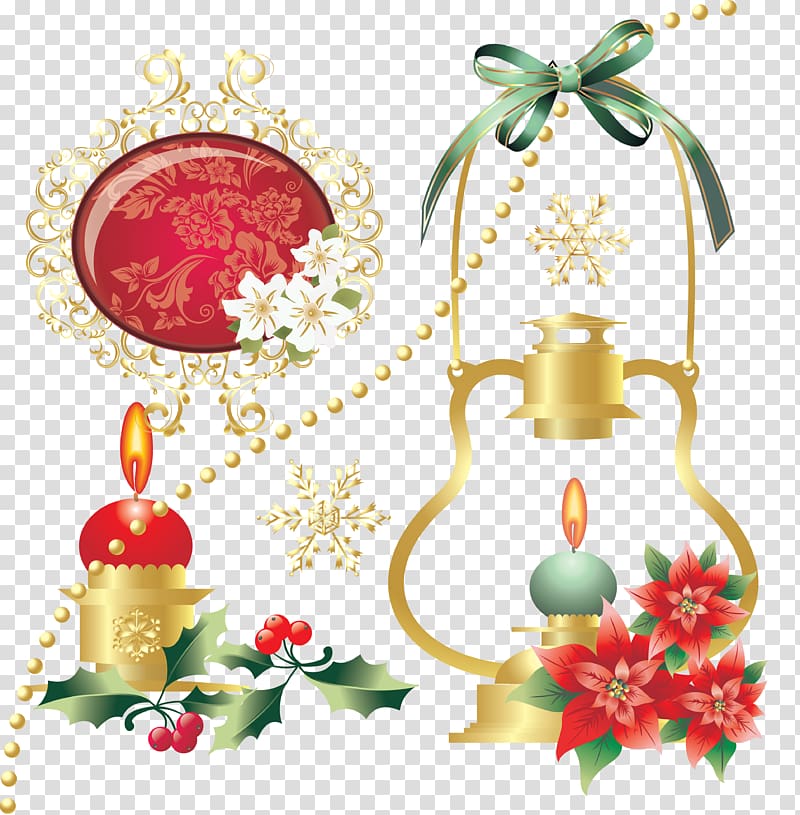 The Christmas quilt New Year Christmas decoration, Creative holiday candle transparent background PNG clipart
