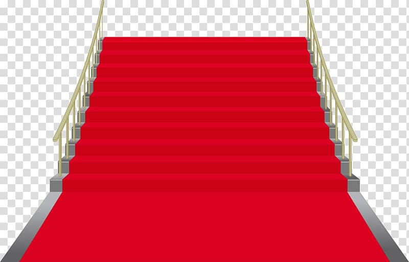 Stairs Stair carpet , Stairs covered with red carpet transparent background PNG clipart