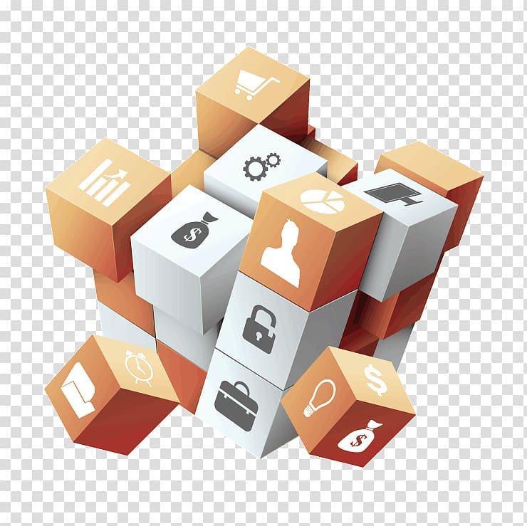 Three-dimensional space Cube Infographic Icon, Creative Cube transparent background PNG clipart