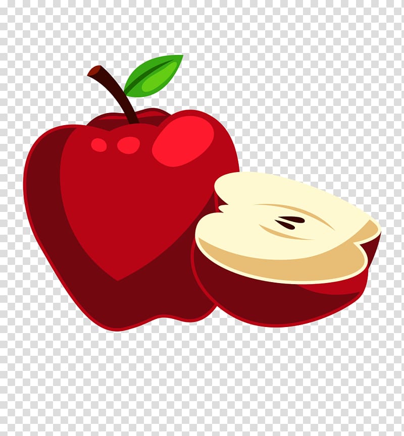 Apple Cartoon , Red Apple transparent background PNG clipart