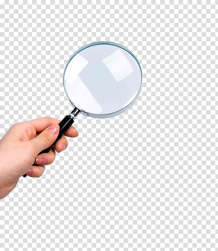 Magnifying glass Microscope, Holding a magnifying glass transparent background PNG clipart