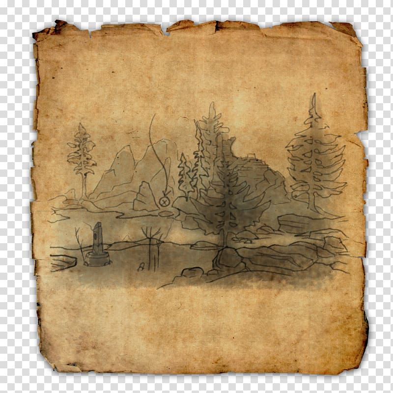 The Elder Scrolls Online The Elder Scrolls V: Skyrim Treasure Island Treasure map, pirate map transparent background PNG clipart