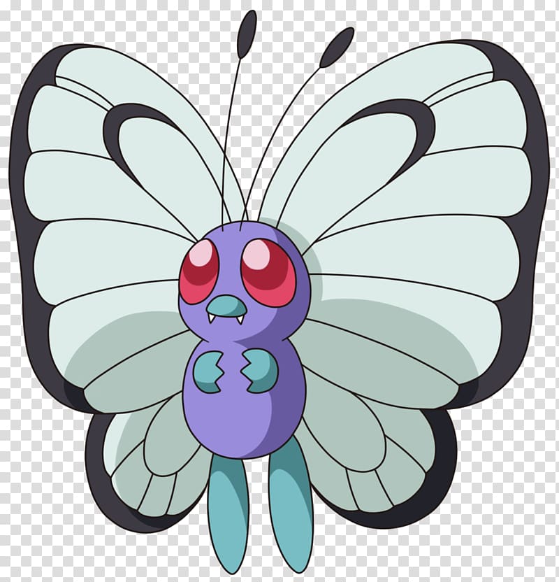Pokémon X and Y Pikachu Butterfree Monarch butterfly, Butter Roll transparent background PNG clipart