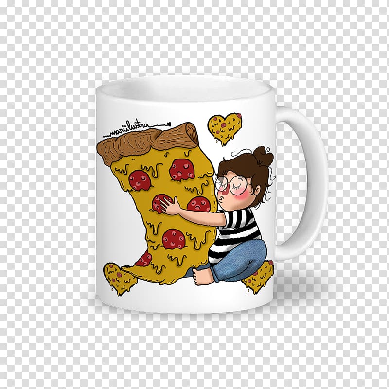 Coffee cup Mug Food, pizza love transparent background PNG clipart