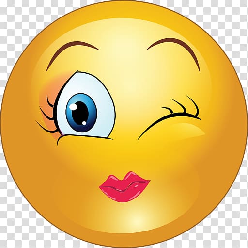 Smiley Emoticon Wink , make-up woman transparent background PNG clipart ...