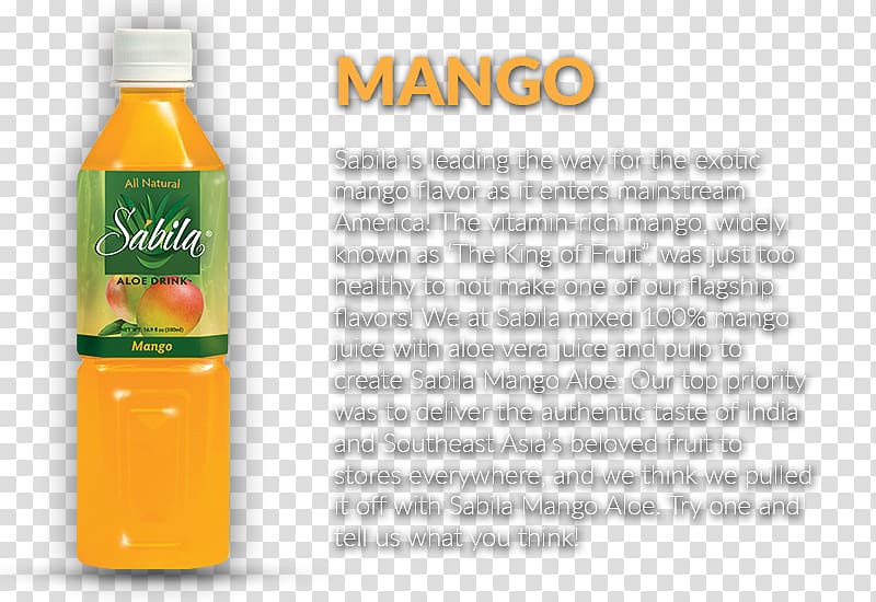 Aloe vera Juice Orange drink Food, juice transparent background PNG clipart