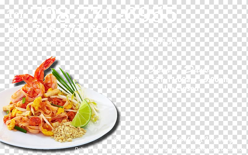 Thai cuisine Pad thai Vegetarian cuisine Dish Restaurant, Food thai transparent background PNG clipart