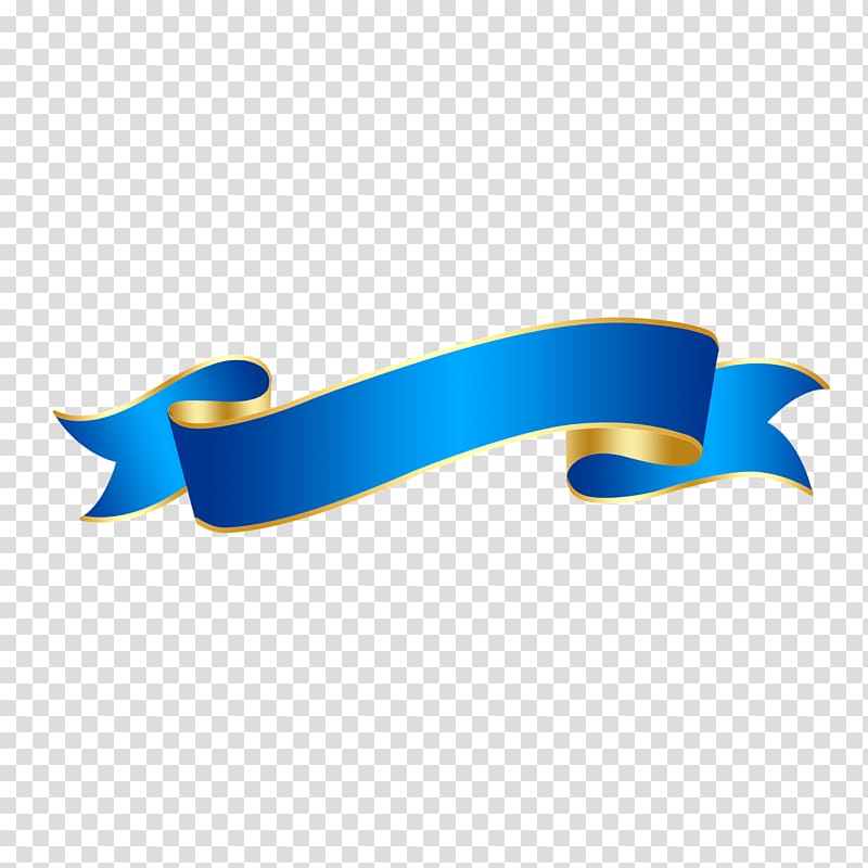 Blue ribbon Logo, Colored ribbon transparent background PNG clipart