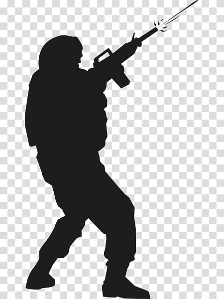 Soldier Sniper rifle Silhouette Infantry , Asker transparent background PNG clipart