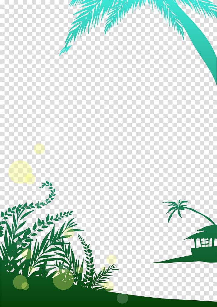 Coconut Green Arecaceae Drawing Tree, Cartoon painted green coconut green grass transparent background PNG clipart