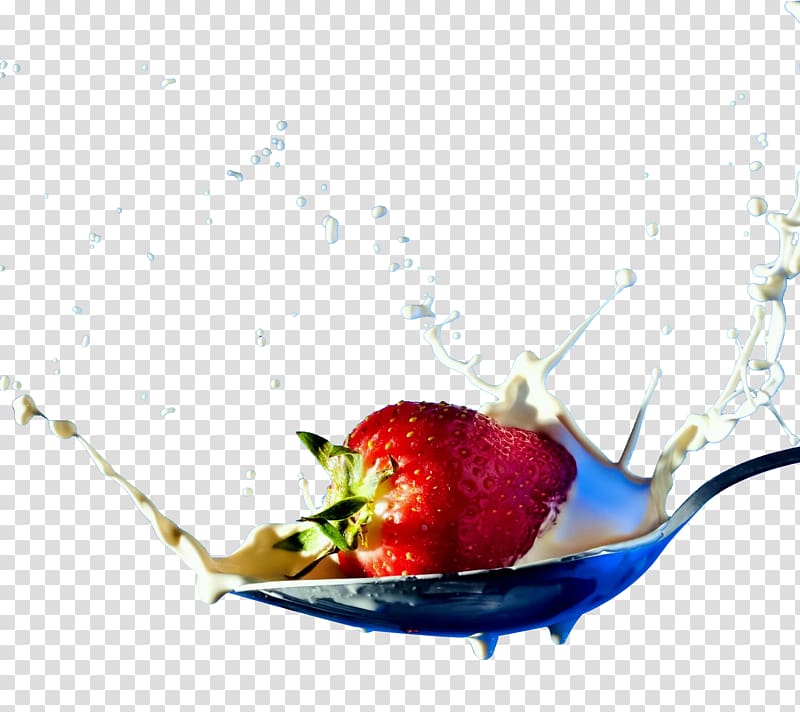Soured milk Strawberry Yogurt, Yogurt strawberry transparent background PNG clipart